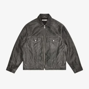 CB CRACKED LEATHER TRUCKER