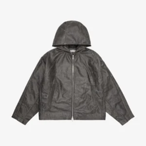 CB HOODED LEATHER JACKET