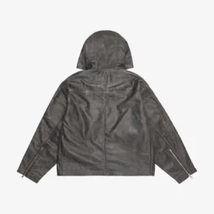 CB HOODED LEATHER JACKET