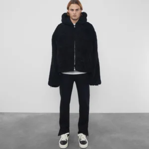 CB HOODED SHEARLING JACKET