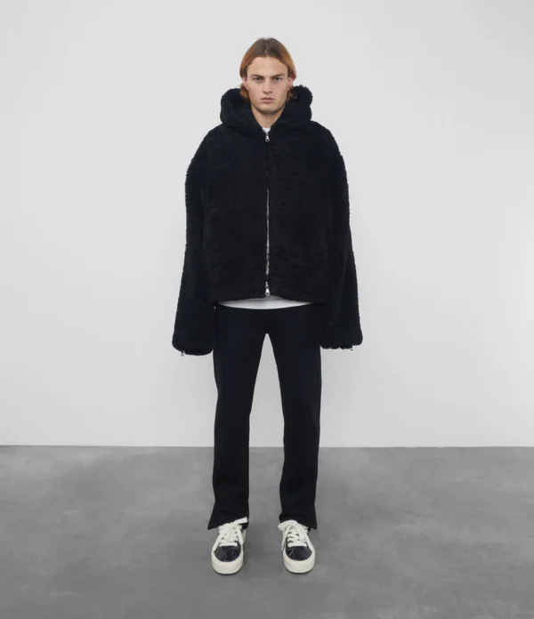 CB HOODED SHEARLING JACKET