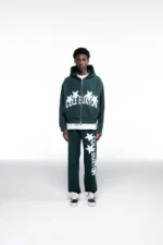 Cole Buxton 4 Star Zipped Tracksuit Forest Green