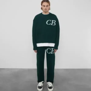 Green Cole Buxton CB Logo Knit Tracksuit