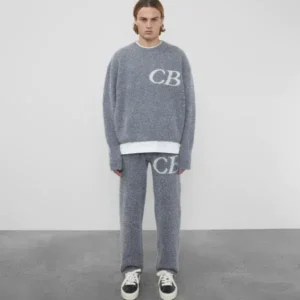 Grey Cole Buxton CB Logo Knit Tracksuit