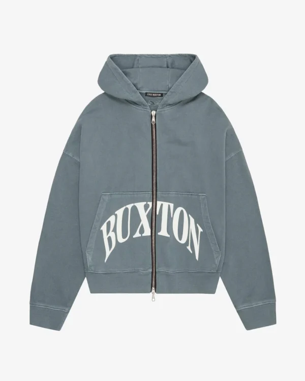 HEAVYWEIGHT CROPPED LOGO ZIP HOODIES