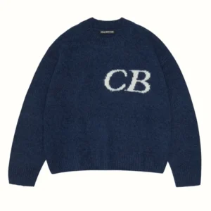 Navy Cole Buxton CB Logo Knit Tracksuit