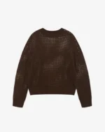 OPEN WEAVE KNIT SWEATSHIRT