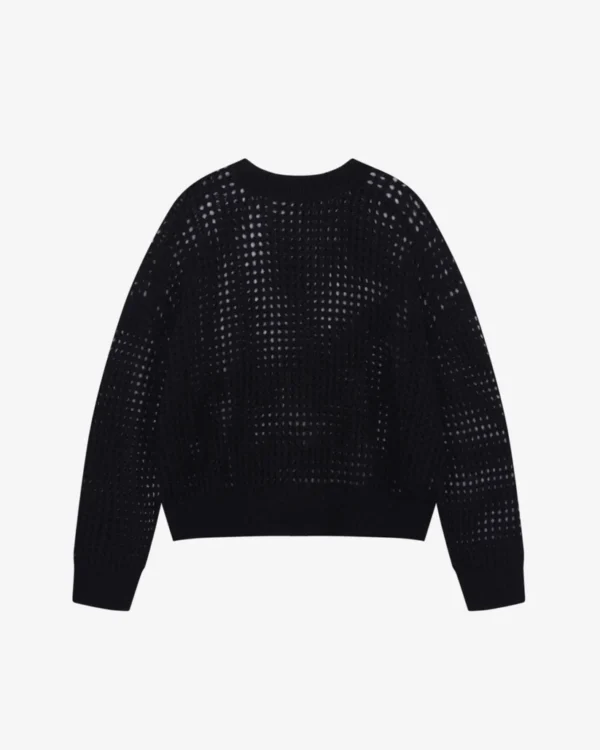 OPEN WEAVE KNIT SWEATSHIRTS