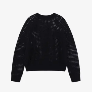 OPEN WEAVE KNIT SWEATSHIRTS