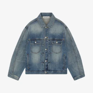 PLEATED DENIM JACKET