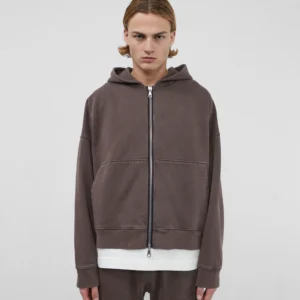 WARM UP CROPPED ZIP HOODIE