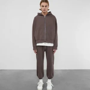 Washed Brown Cole Buxton Warm-Up Zipped Tracksuit