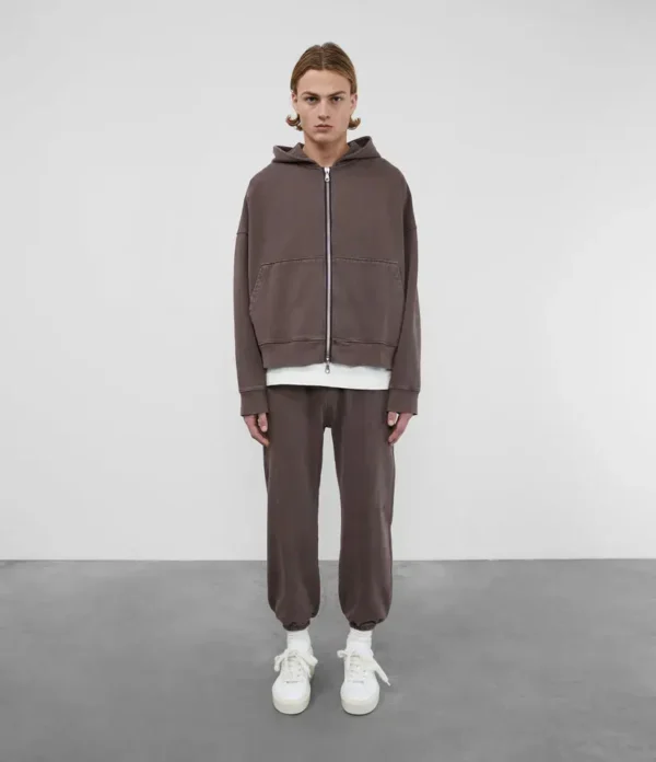 Washed Brown Cole Buxton Warm-Up Zipped Tracksuit